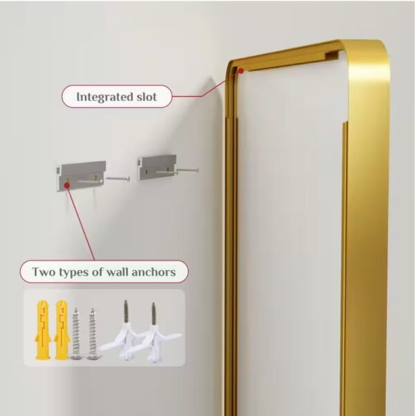 40 in. W x 30 in. H Modern Rectangular Aluminum Framed Wall Bathroom Vanity Mirror in Brush Gold